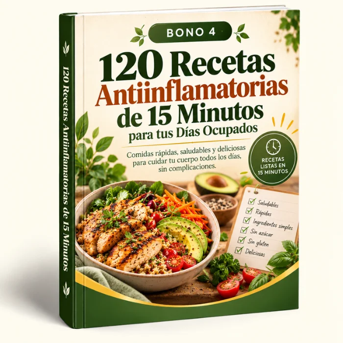 120 Recetas Antiinflamatorias de 15 Minutos para tus Días Ocupados